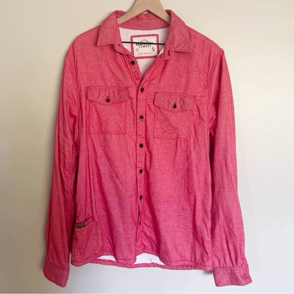 California Cowboy Mens High Sierra Shirt Large Thermal Lined Button Down Shacket